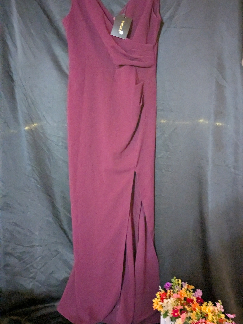 Elegant Women's Maxi Dress in Plum — Formal Evening Gown